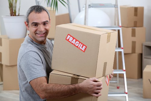 Removal van and moving boxes for a Chelsfield home move