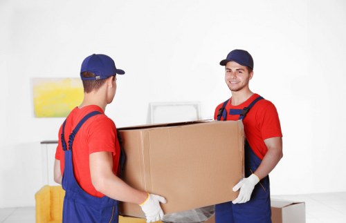 House movers preparing furniture for a Chelsfield home move