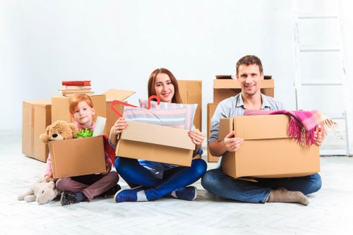 Office removals team preparing a Chelsfield business move
