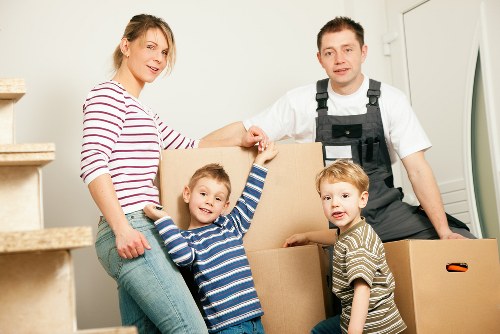 Removal van and moving equipment for a Chelsfield home move