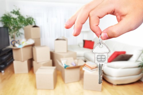 Furniture dismantling and careful loading during an office move