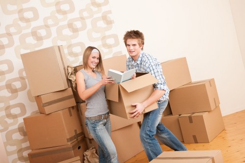 Careful loading and unloading during a Chelsfield removal